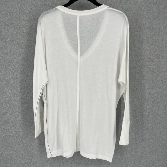 Aether Womens 3Q Slouch Top Shirt Size Medium White Semi Sheer Dolman Sleeve NEW - Picture 2 of 15